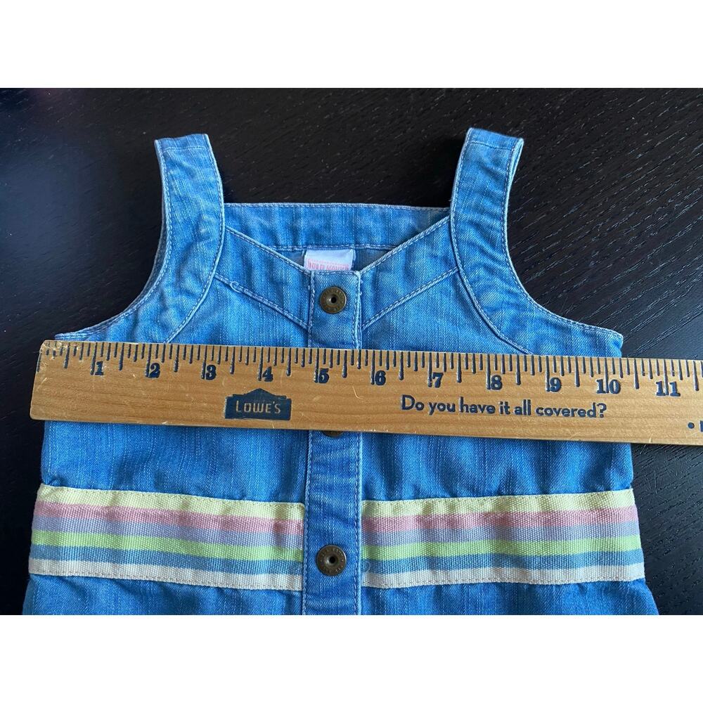 Vintage Old Navy Baby Girl Denim Jean Button Down Jumper Dress- Size 18-24m - Picture 8 of 8